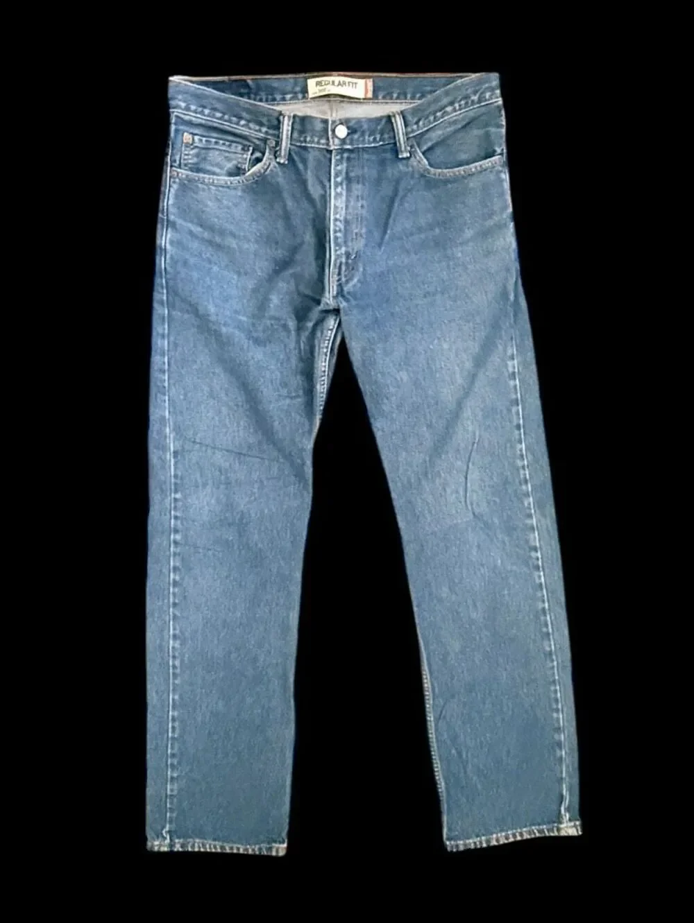 Levi’s 505 Denim Jeans Regular Fit Medium Wash Straight Leg Mens 34 X 34